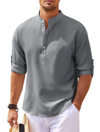 Cormac - Men's Long Sleeve Relaxed Linen Shirt