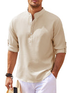 Cormac - Men's Long Sleeve Relaxed Linen Shirt
