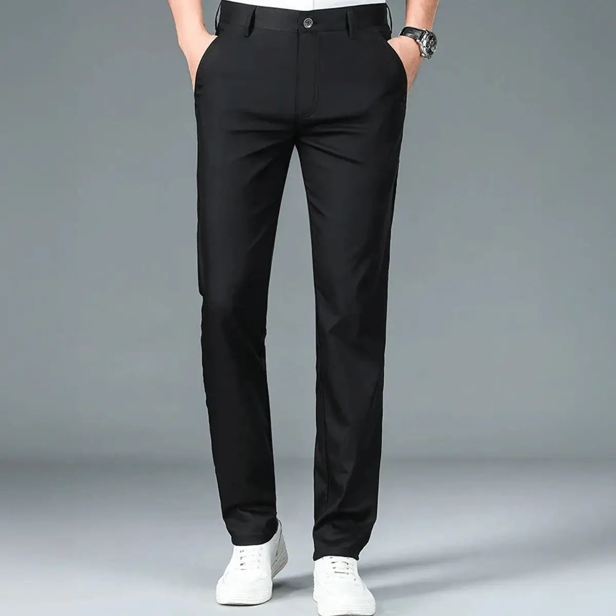 Luffy® Flexible Social Trousers with Complimentary Leather Belt