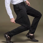 Luffy® Flexible Social Trousers with Complimentary Leather Belt