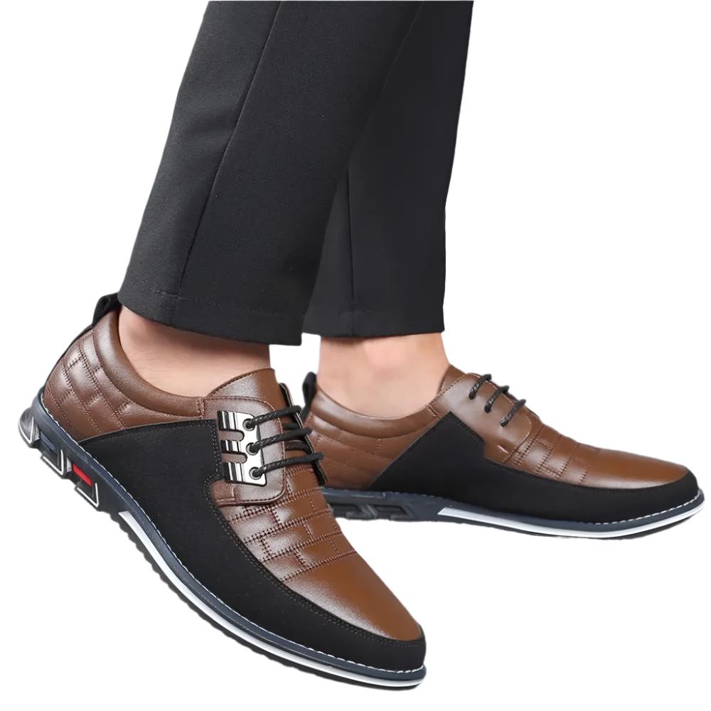 Malvin - Stylish Faux Leather Lace-Up Sneakers