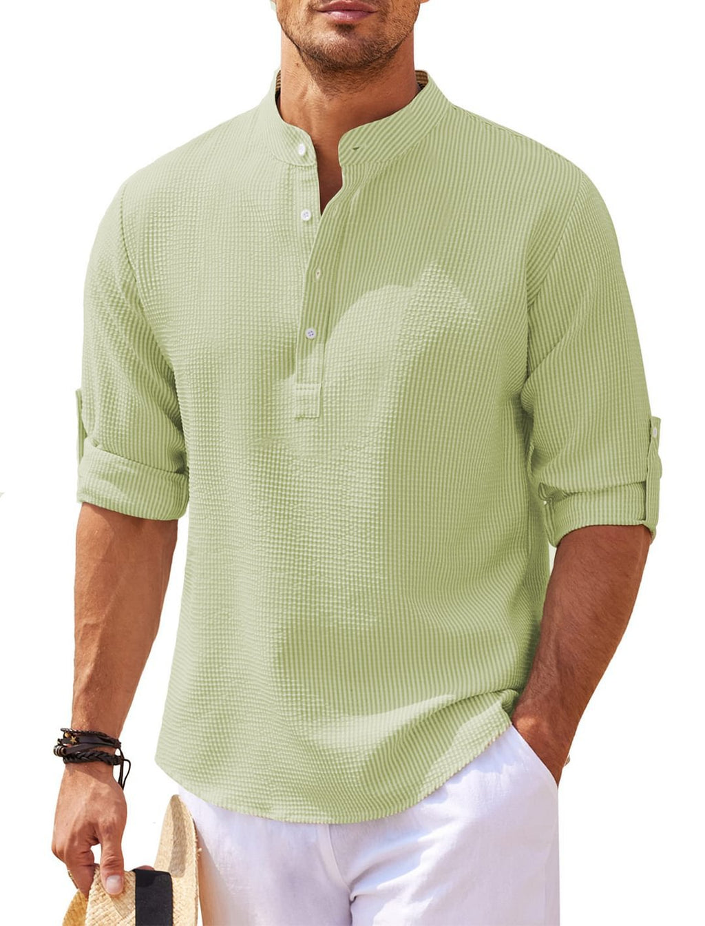 Cormac - Men's Long Sleeve Relaxed Linen Shirt